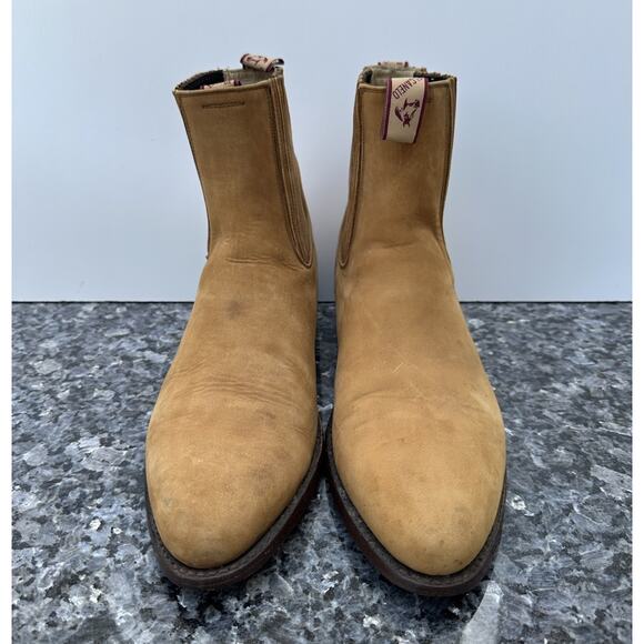 El Canelo Botin Charros Mens Mex 30 Brown Leather Slip-On Ankle Chelsea Boot main image 11